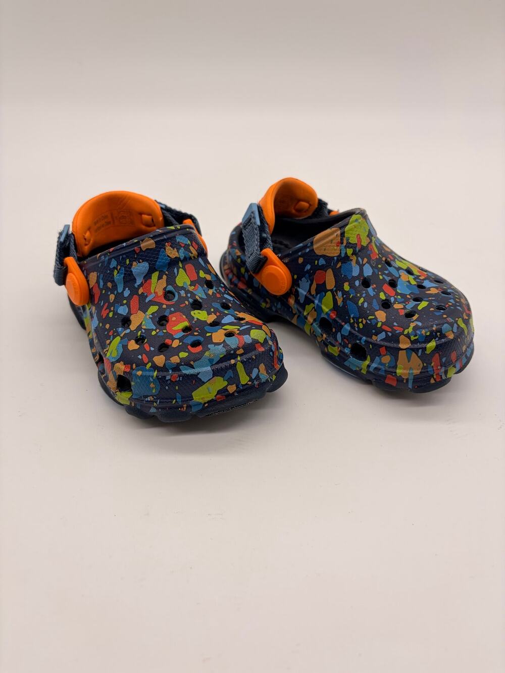 Crocs Toddler Classic All Terrain Terrazzo Clog Paint Splatter Shoes Size 5